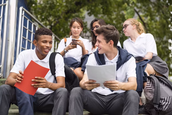 Students and teachers collaborating